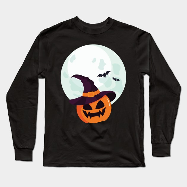 halloween pumpkin - v3 Long Sleeve T-Shirt by OM Des